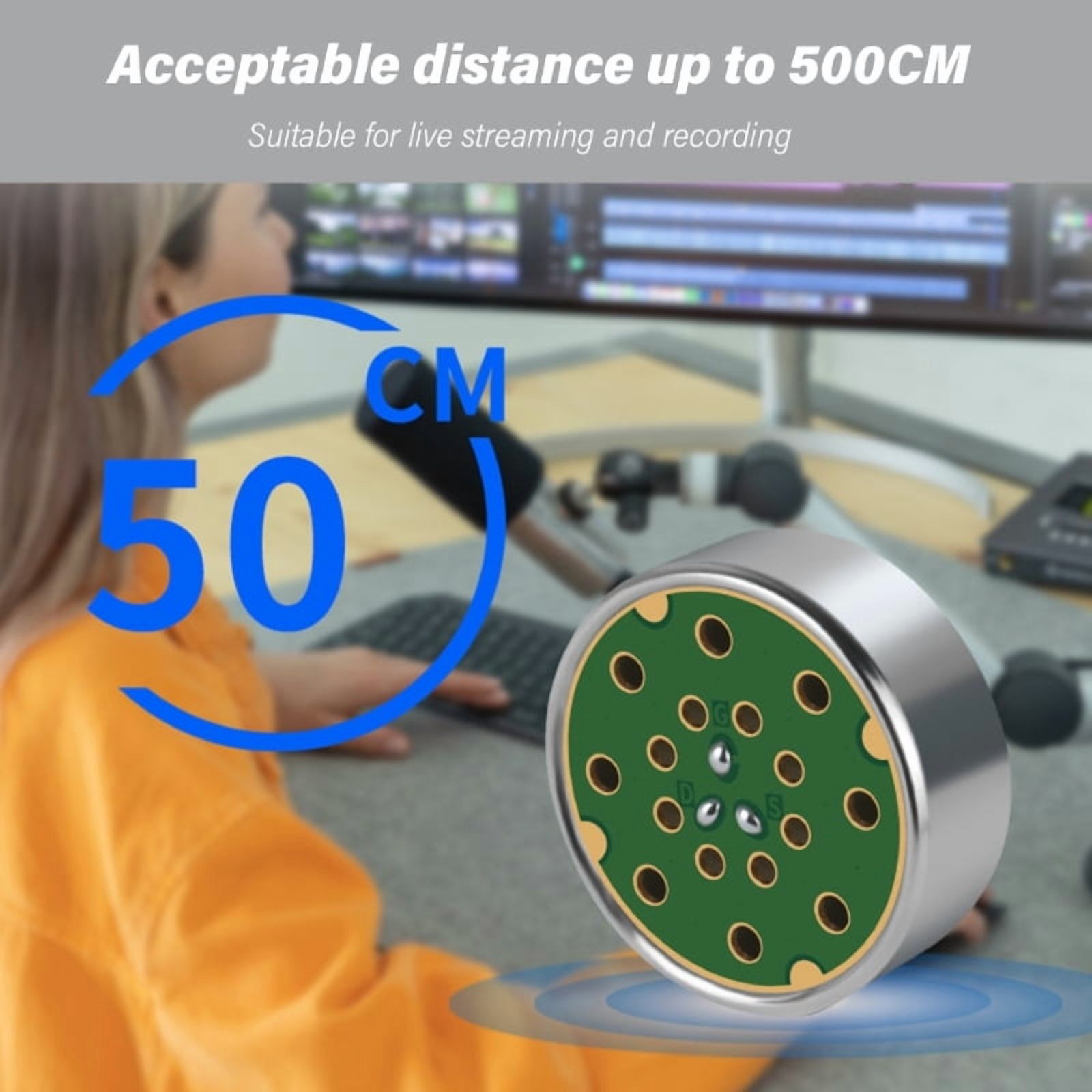 Durability Metal Electret Condenser Microphone with Enhances Sensitivity for Clear Sound in Any Setting Sound Pickup