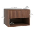 thumbnail image 3 of HOMCOM Floating Nightstand Set of 2 with Drawer and Shelf, Brown, 3 of 10