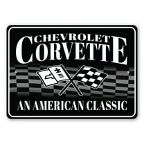 Chevrolet Corvette American Classic Aluminum Metal Decor Sign - 10x14 inches