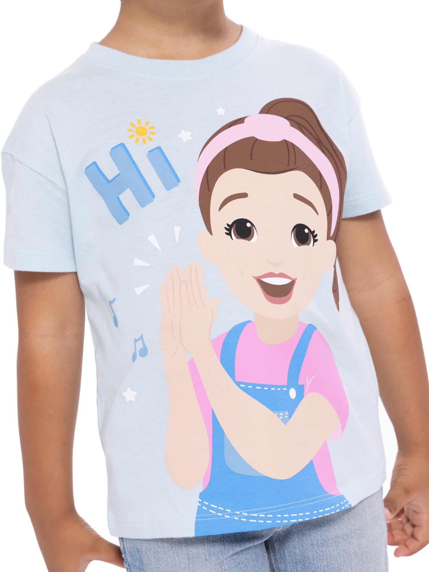 Ms. Rachel Toddler Graphic Crewneck Tee with Short Sleeves, Sizes 12M-5T