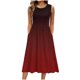 thumbnail image 1 of mfyjkho Vestidos midi para mujer, Vestido informal de manga corta con cuello redondo y bolsillos para mujer Vestidos de otoño m, 1 of 6