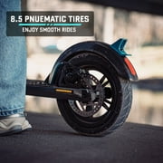 GOTRAX Rival Adult Electric Scooter, 8.5 Pneumatic Tire, Max 12 mile Range and 15.5Mph Speed, 250W Foldable Escooter for Adult, Black
