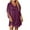 Purple-02, variant on perfectbot Women's Half Sleeve Party Dresses Casual Loose V-Neck Knee-Length Dress 2025 Trendy Clothes