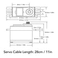 thumbnail image 3 of Servo digital alto torso DC4.8-7.4V 180 Grados Rotativos para RC Camionero de Camiones Barco Barco Robot Cubierta de Aleación de Aleación de Aluminio, 3 of 7