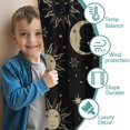 thumbnail image 3 of Blackout Kids Curtains,Black Sun Moon Star Pattern Childrens Insulated Curtains Set Of 2,Bedroom Essentials,Toddler Room Decor 52x63in(132x160cm), 3 of 5