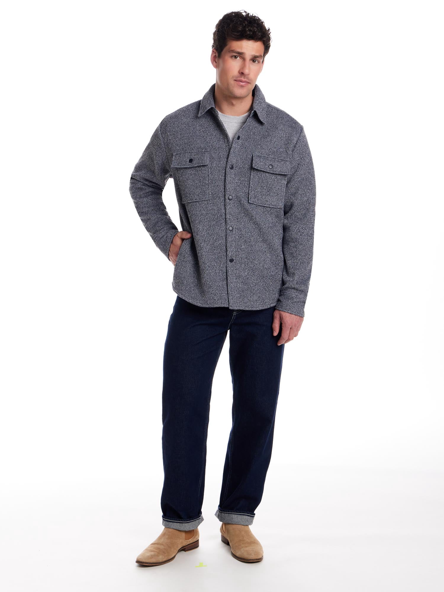 Frontier Threads Men's Long Sleeve Snap Front Shirt Jacket