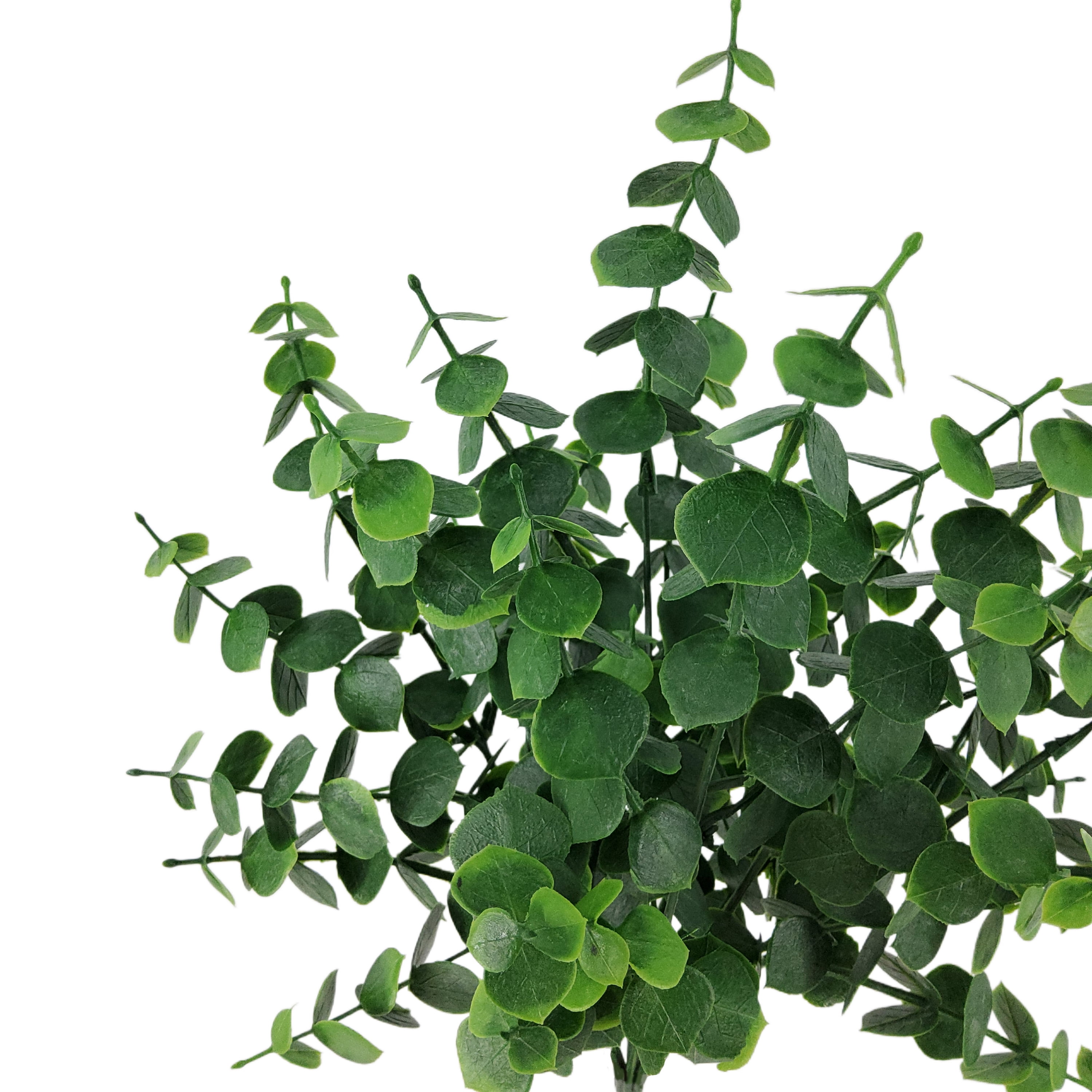 (3 pack) Mainstays 14in Indoor Artificial Eucalyptus Leaves Pick, Green Color. Weight 0.14lb, Pot Not Included.