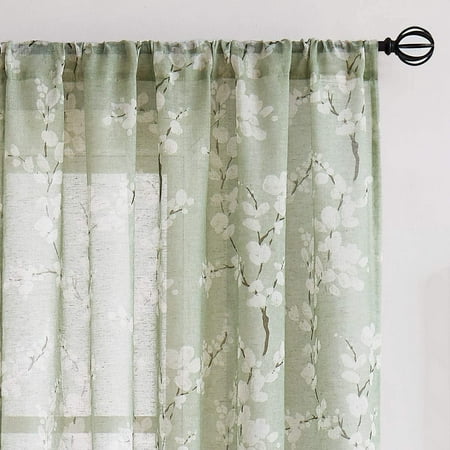 Flax Linen Blend Window Curtain Panels, How To Steam Clean Sheer Curtains