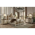 thumbnail image 3 of 85" X 93" X 78" PU Antique Pearl Wood Poly Resin Upholstery California King Bed, 3 of 3