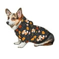 thumbnail image 7 of Fotbe Autumn Fox Print Small Dog Sweater Hoodies Pet Grey Hooded Soft Fleece Sweatshirts with Pocket Fall Winter Puppy Cat Sweaters Warm Clothes-XX-Large, 7 of 7