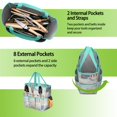 thumbnail image 6 of Garden Tool Bag,Pioneer Flower Floral Print Pattern Garden Tool Organizer,Garden Gifts,Waterproof Multi-Pocket Garden Tool Storage 11.8x5.5x11.4 Inch(Tools NOT Included), 6 of 6