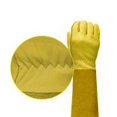 thumbnail image 2 of Sheepskin gardening gloves long labor protection gloves anti-stab anti-cut flower special art protective garden thick wear-resistant forestry gloves, 2 of 5