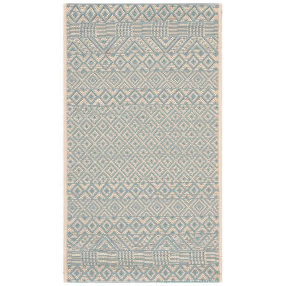 Safavieh Courtyard Naomi Geometric Indoor/Outdoor Area Rug, Beige/Aqua, 2'7" x 5'