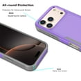 thumbnail image 2 of For iPhone 17 Pro Max 5G 2025 Case ,Sturdy Phone Case for Apple 17 Pro Max 6.9 inch ,Tiflook Shockproof Protection Heavy Duty Armor Hard Plastic & Rubber Rugged Bumper 2-in-1 Case Cover ( Purple ), 2 of 6