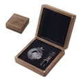 thumbnail image 1 of Wood Commemorative Coin Boxes Coin Display Boxes Square Coconut Brown 103.5x102.5x39.5mm Inner Diameter: 66x15mm, 1 of 6