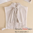 thumbnail image 2 of LoudSung Fake Collar Detachable Half Shirt Blouse False Collar Elegant Polka Dots Bow Knot for Women Girls, 2 of 7