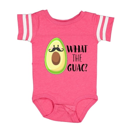 

Inktastic What the Guac Avocado with Mustache Gift Baby Boy or Baby Girl Bodysuit