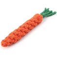 thumbnail image 5 of Juguete de cuerda de algodón de zanahoria para mascotas, Limpieza de dientes tejida a mano, cuerda con nudo Molar, juguetes para perros grandes, juguetes navideños para mascotas, juguete para roer, 5 of 5
