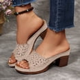 thumbnail image 2 of HSMQHJWE Sabots à Plateforme pour Femmes Mules Sandales à Talons Hauts Bout Rond Mules à Enfiler Talons Cloutés pour Femmes Chaussures Décontractées Confortables, 2 of 7