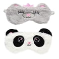 thumbnail image 1 of MasteelfCA 2Pcs Sleep Eye Masks Cartoon Eye-Shade Blindfold Panda Bear Eye Patches, 1 of 7