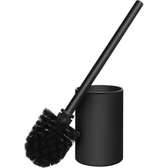 GCASLK-Toilet Brush and HolderStainless Steel Toilet BrushQuick Drying Bathroom Toilet Bowl Scrubber Brush for Home and Commercial Use (Black)