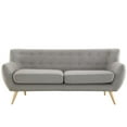 thumbnail image 1 of Modway Remark Modern Upholstered Fabric Tufted Sofa in Light Gray, 1 of 6