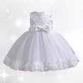 thumbnail image 2 of BYHONG Robe en Maille pour Enfants Robe Élégante Petite Fille Robe Blanche_003 6-7 Ans, 2 of 9