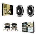 thumbnail image 1 of Transit Auto Rear Coated Drilled Slotted Disc Brake Rotors and Ceramic Pads Kit for Car Ford Mustang KDT-101053, 1 of 11