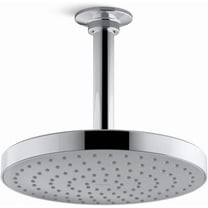 KOHLER 76464-ZZ-CP Awaken 8 Inch Single-Function Rain SHOWERHEAD, 8" Fixed Round Rainfall SHOWERHEAD, 1.5 GPM, Polished Chrome