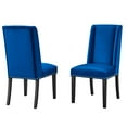thumbnail image 1 of Side Dining Chair, Nailhead, Set of 2, Blue Navy, Velvet, Modern Contemporary, Kitchen Room Cafe Bistro Restaurant Hospitality, 1 of 9