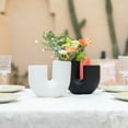 thumbnail image 2 of White and Black Round Matte Infinity Vases for Decorative Ceramic Vase Set of 2 for Modern Home Decor Aesthetic, 2 of 5
