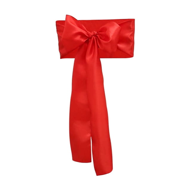 Wedding Decorations for Tables Satin Red Chair with Tablecloth Strip Suitable for Wedding Events Exquisite Chair Decoration Celebration Banquet Restaurant Event Decoration Wedding Chair Decorations