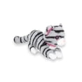 thumbnail image 5 of Gatito De Peluche Acostado Colo Gris Con Rayas Negras, 5 of 5