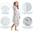 thumbnail image 7 of White Ballerina Swan Pattern Hooded Bath Towel，50"x30" for Ages 3 To 12 Kids, Quick Dry Lightweight Soft Microfiber Hood Beach Towel Cover Up for Kids, 7 of 7