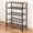 Brown2, variant on LENLN 3 Tier Metal White Shoe Rack for Entryway with Woop Top, Shoe Storage Organizer Wood Small Shoes Shelf for Hallway, Bedroom,Closet,Dorm,Garage
