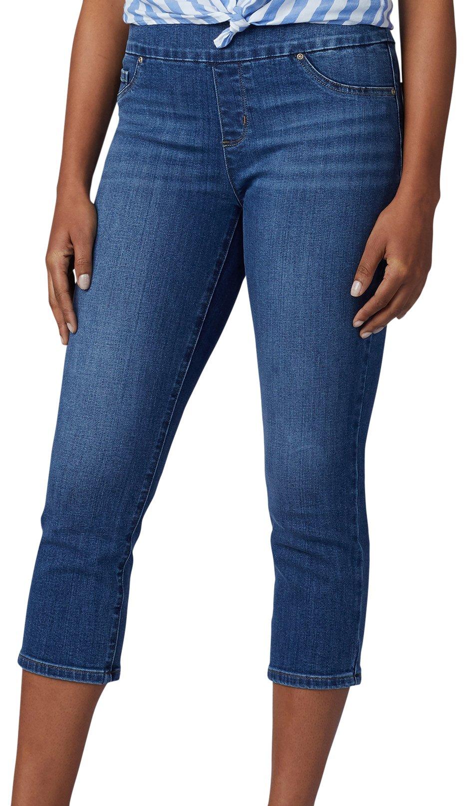 Lee Platinum Women's Sculpting Pull on Capris Blue Size 8 Petite