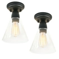 MingBright 2 Pack Semi Flush Mount Ceiling Light, Porch Pendant Light Fixtures, 4000K Natural White, Perfect For kitchen, Bathroom, Living rooms, Dining Rooms, Corridors, Hallways