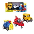 thumbnail image 2 of 3 Sets of 5.5 Inches Friction Bus, Space Vehicle & Train Play Set (White), 2 of 3