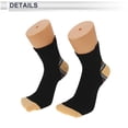 thumbnail image 3 of Calcetines de ciclismo Unique Bargains, de secado rápido, para exteriores, color beige y negro, tamaño XL, neutros y universales, 1 par, combinación de colores, 3 of 6
