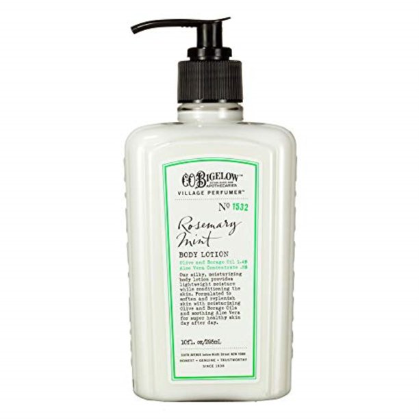 c.o. bigelow body lotion, rosemary mint