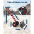 thumbnail image 2 of Twister.CK Pelle à Neige avec Roues, Pousse-Neige à Double Tige Robuste avec Lame en Métal 29"L X 14.2"H, Poignée Réglable en Angle et en Hauteur pour Entrée Trottoir Cour, Noir, 2 of 7
