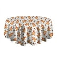 thumbnail image 5 of White Christmas Gingerbread Man Pattern Round Tablecloth 60"x60",Wrinkle Wipeable Table Cloth for Kitchen Dining Room Picnic Patio Party, 5 of 6