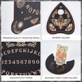 thumbnail image 3 of 3Pcs Wooden Spirit Board Kit Tarot Card Stand Holder Moth Divination Board Set with Planchette Black Card Display Stand Rectangle Talking Board for Board Divination Tools, 3 of 9