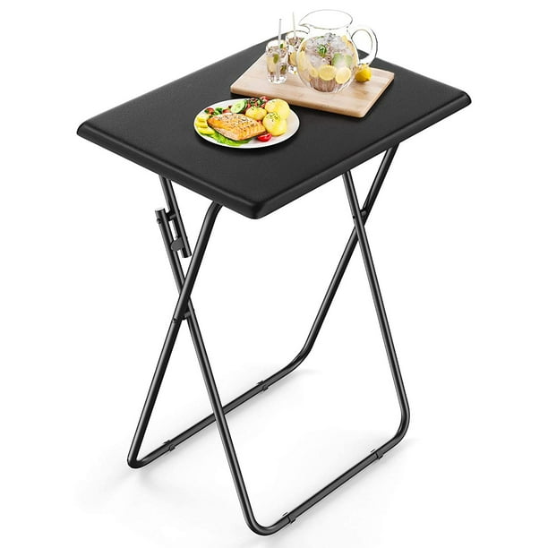 Myfurnideal Folding TV Tray Table Stable Snack Tray Table with No Assembly Required TV Dinner