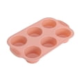 thumbnail image 2 of Clearance! Zguuel 6 Cup Silicone Muffin Pan, Non-Stick Baking Tray for Cupcake Oven, Pink, 2 of 6
