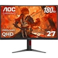 thumbnail image 1 of Restored AOC CQ27G4H 27" Curved Gaming Monitor, QHD 2K 2560x1440, 1500R VA, 180Hz 0.5ms, Amd Freesync Premium, Height Adjustable Stand, Xbox PS5 Switch Compatiable, 1 of 6