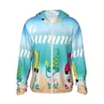 thumbnail image 1 of Balery Hello Summer Gnome 1 Sudadera ligera de manga larga con capucha y protección solar UPF 50+ para hombre y mujer, ideal para pesca y running-X-Large, 1 of 7