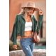 thumbnail image 4 of Chaqueta Recortada con Flecos de Gamuza Sintética PRETTYGARDEN Verde Talla S, 4 of 9