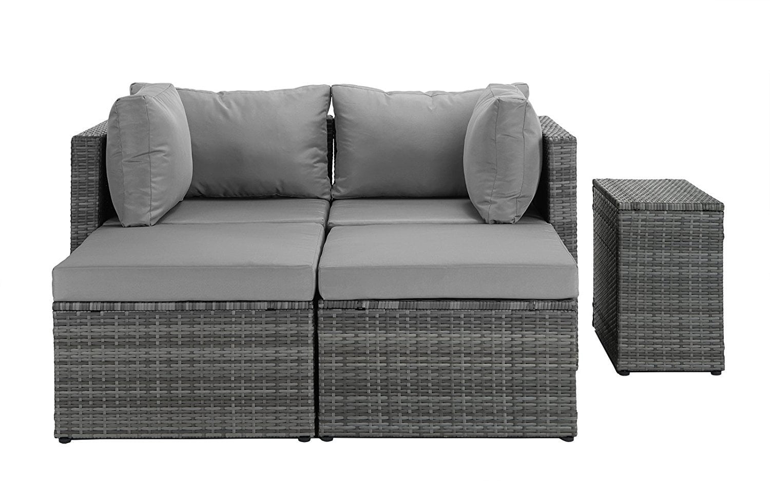 Divano Roma 5 Piece Outdoor Patio Rattan Wicker Configurable Divano Roma 5 Piece Outdoor Patio Rattan Wicker Configurable Furniture Set With Cushions Black Red Com