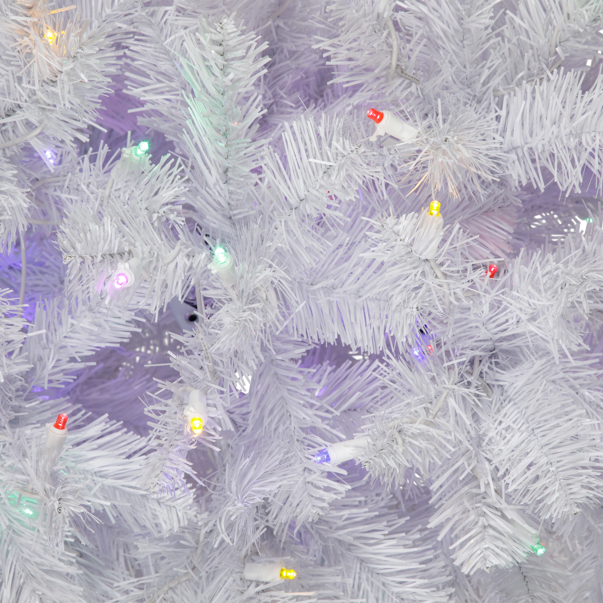 7.5' x 36" Pre-Lit White Winston Pine Artificial Christmas Tree - Multi LED Lights